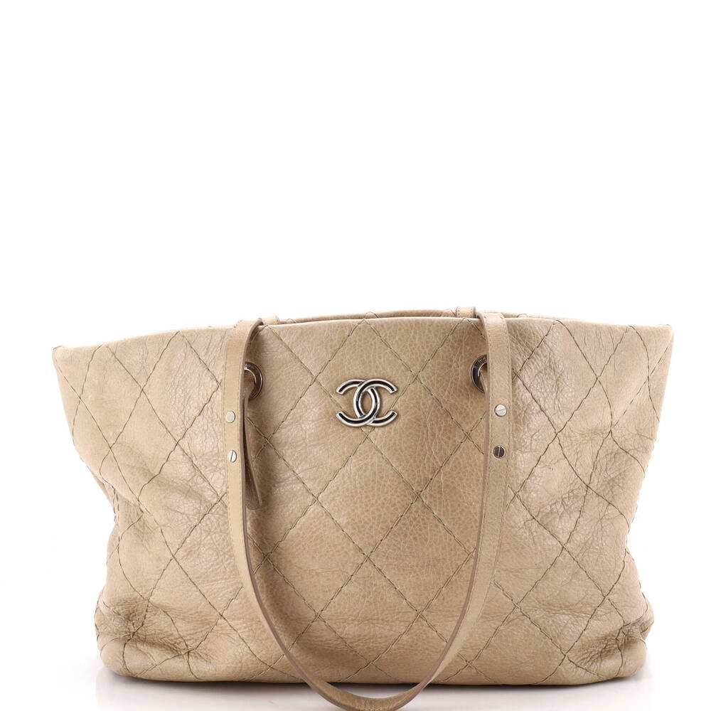 Chanel Large On The Road Tote Quilted Leather